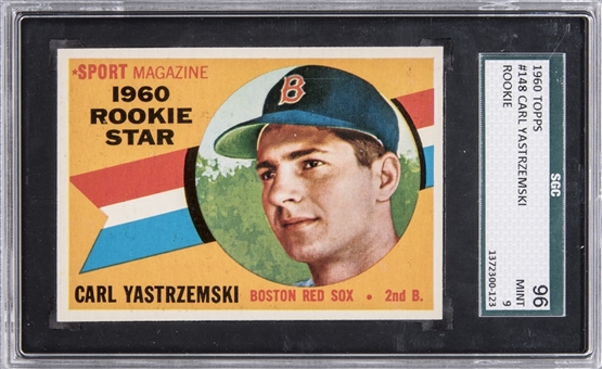 1960 Topps #148 Carl Yastrzemski Rookie Card – SGC 96 MINT 9